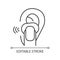 In ear wireless earpieces linear icon