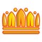 Earl crown icon, cartoon style