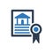 earl estate Agreement icon - property contract icon - estate certificate icon