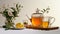 Earl Grey Tea Shot On White Background For Summer Picnic
