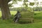 The Earl And His Dog - Holkham Hall Statue, Norfolk, England.