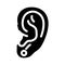 earlobe piercing fashion beauty glyph icon vector illustration