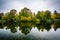 Early autumn color and a lake at Ã˜stre AnlÃ¦g, in Copenhagen, D