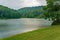 Early Autumn View of Abbott Lake and Flat Top Mountain