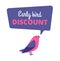 Early bird. Discount special offer, sale banner. Early birds vector concept