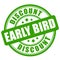 Early bird discount vector label