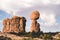 Early morning at Balanced Rock in Utah Arches National Park