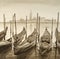 Early Morning. Classical view of Grand Canal. San Giorgio Maggiore