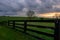 Early Morning Horse Fence