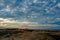 An Early Morning Magic View of the Clouds and Egyptian Houses on the Shore of the Red Sea