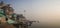 Early morning meditation and bathing on the ganga ghats in Varanasi, Uttar Pradesh, India