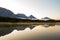 Early Morning Mist landscape in the Canadian Rockies