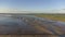 Early morning over the causeway to Holy Island of Lindisfarne, Northumberland