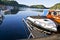 Early morning on quayside in Halden (speedboat)