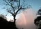 Early morning rainbow on Victoria Falls spray