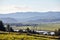 Early morning scenery of farmland near Eureka, California in Humboldt County