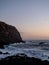 Early morning shot of a coastal shore with hazy background