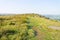 Early morning standing on Baslow Edge in Derbyshire