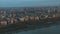 Early morning sun on manhattan aerial