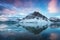 Early morning sunrise at the Bow lake and Crowfoot mountain. Bow Lake is a small lake in western Alberta, Canada. Banff