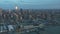 Early morning sunrise midtown Manhattan aerial