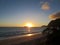 Early Morning Sunrise on Waimanalo Beach over Rabbit Island burs