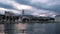 Early morning timelapse before the sunrise of the town of Split, Croatia. Waterfront view of the old buildings and the tall