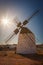 Early morning in a traditional windmill in the village of Valles de Ortega, facing the plains of Mafasca, Fuerteventura, Canary