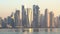 Early morning view across the water to downtown, Doha