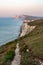 An Early Morning View of Coastal Cliffs on the Isle of Wight