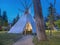 Early Morning View Inside a Tipi