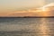 Early morning view of Nasser lake in Abu Simbel, Egy