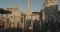 Early morning view of the Trajans Column, Basilica Ulpia and Church of Most Holy Name of Mary at Trajan Forum in Rome, Italy