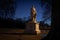 Early morning winter shot of a classical statue, Tuileries public garden