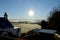 Early morning winter sun: ground fog below the Ochils