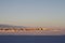 Early morning winter sunrise over Cambridge Bay, Nunavut