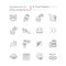 Early pregnancy symptom pixel perfect linear icons set. Family planning. Maternity and motherhood. Customizable thin