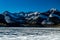 Early snow in early fall at Mount Lorret Ponds. Bow Valley Wildlife Park. Alberta Canada