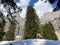 The early spring atmosphere with the last remnants of winter and snow in the Seeztal subalpine valley, Walenstadtberg