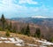 Early spring Carpathian mountains