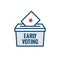 Early Voting Icon with Vote, Icon, and Patriotic Symbolism and Colors