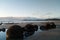 Early winter sunrise at Moeraki Boulder, New Zealand