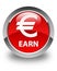 Earn (euro sign) glossy red round button