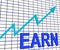 Earn Graph Chart Shows Increase Earnings Growing