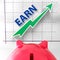 Earn Graph Means Rising Income Gain And Profits