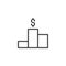 Earn money chart outline icon
