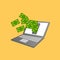 Earn money online vector design illustration. making money online icon symbol design