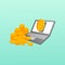 earn money online vector design illustration. making money online icon symbol design