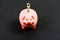 Earn money salary. Money budget planning. Financial wellbeing. Piggy bank pink pig stuffed dollar banknote cash. Save