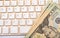 Earn Online dollars on keyboard concept